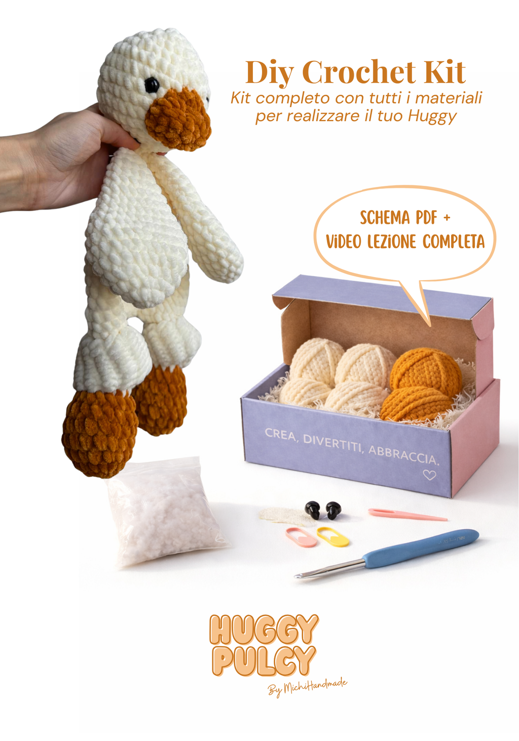 Kit Huggy Pulcy - Materiali+Schema+Video