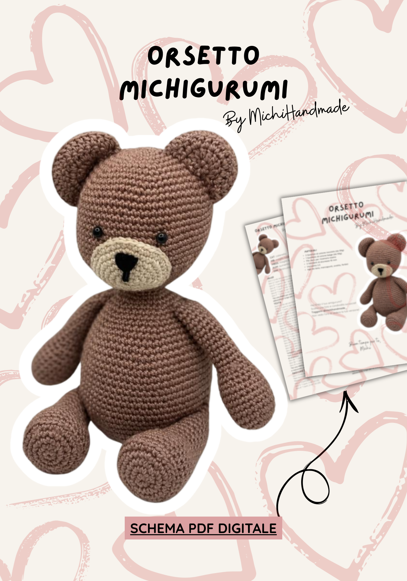 Schema Orsetto Amigurumi – PDF digitale