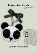 Schema Portachiavi Panda a uncinetto – PDF digitale